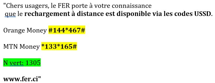 Rechargement à distance  disponible