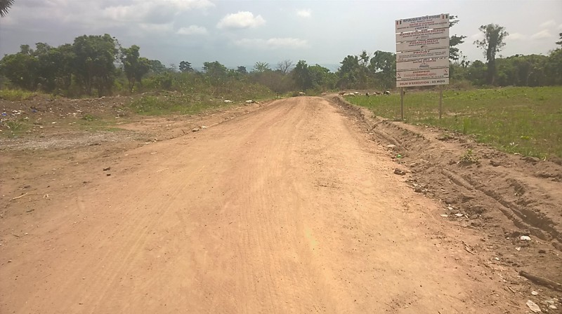 Travaux de reprofilage avec emploi partiel sur les routes en terre en Côte d’Ivoire : Tranche1_lot 38_Départements de Tiébissou, Didiévi, Toumodi et Djékanou.